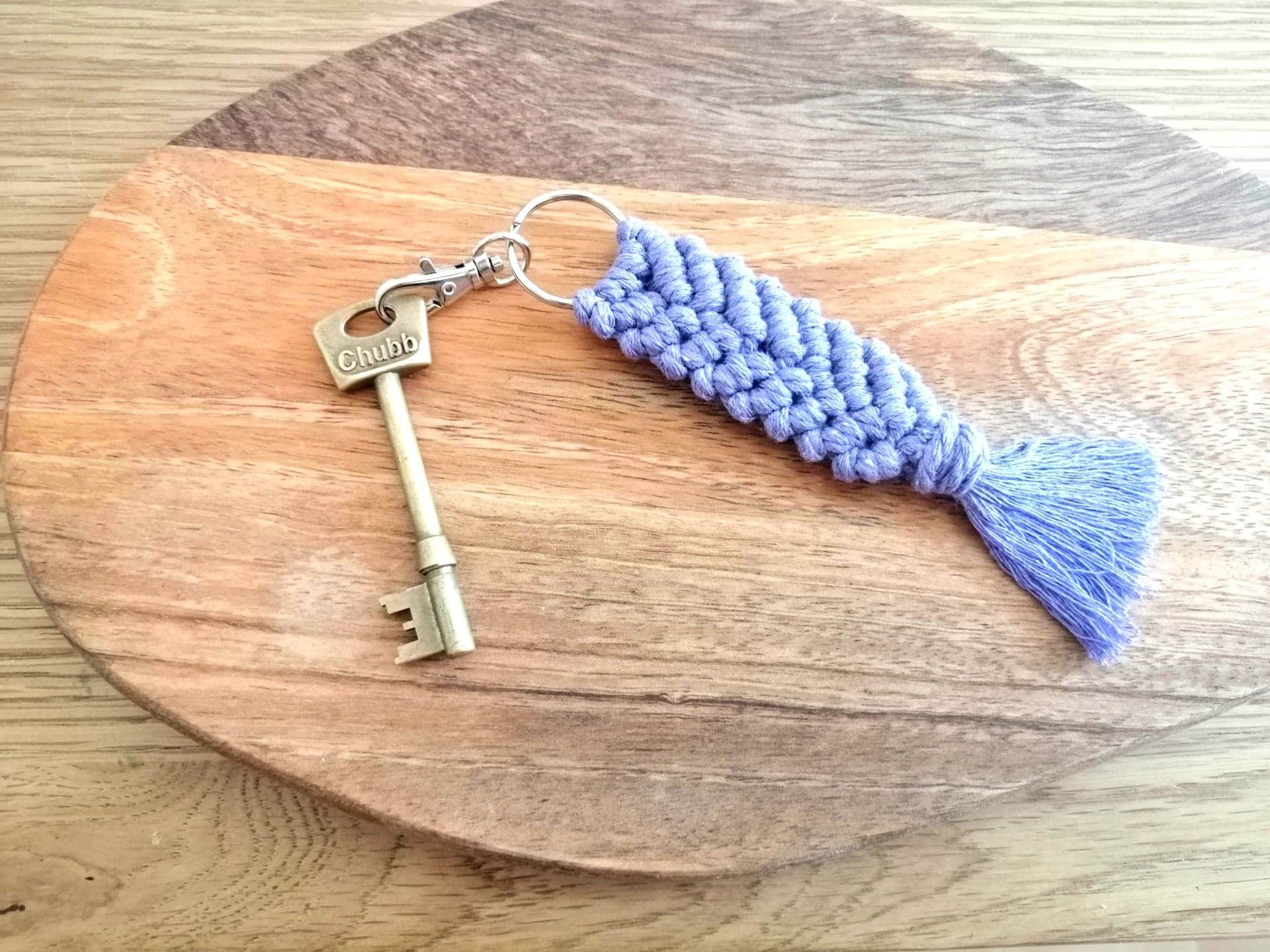 Macrame Key Ring Macrame Fishtail Keychain Chevron Macrame Etsy