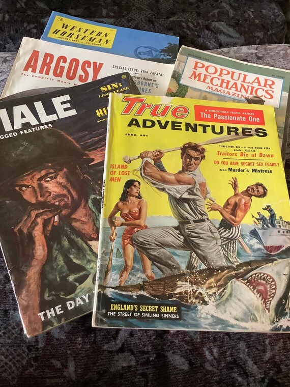 Vintage Men Magazines 1950s Etsy