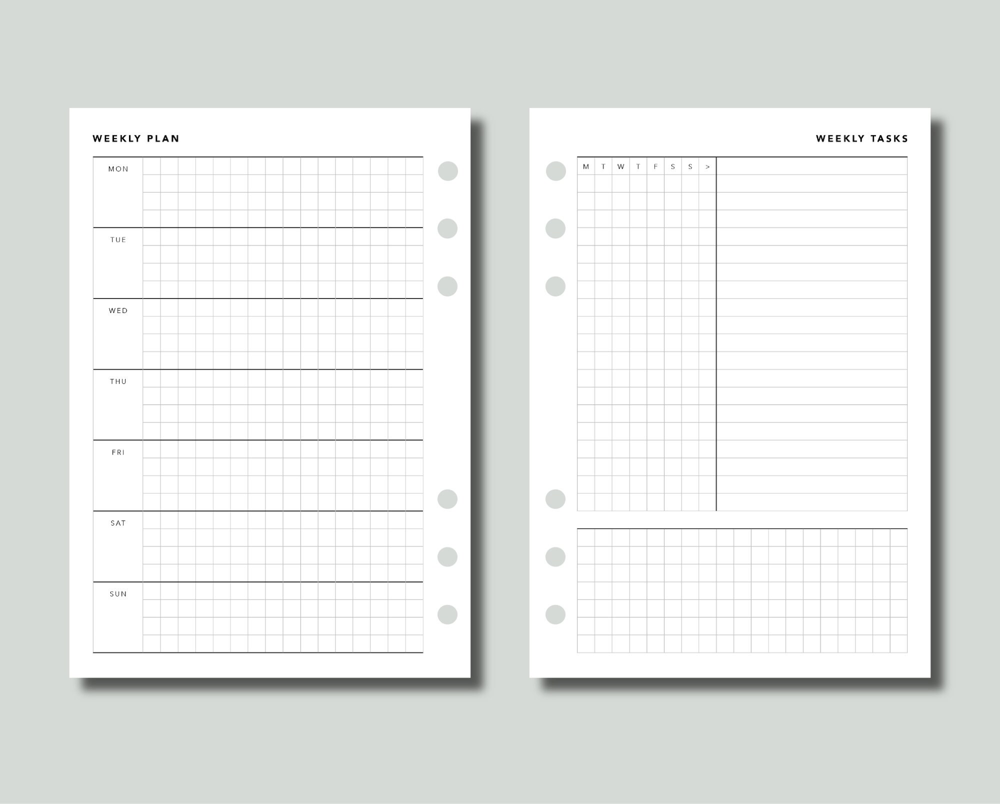 A6 Weekly Planner Printable Insert Weekly Planner No. 10 Etsy UK