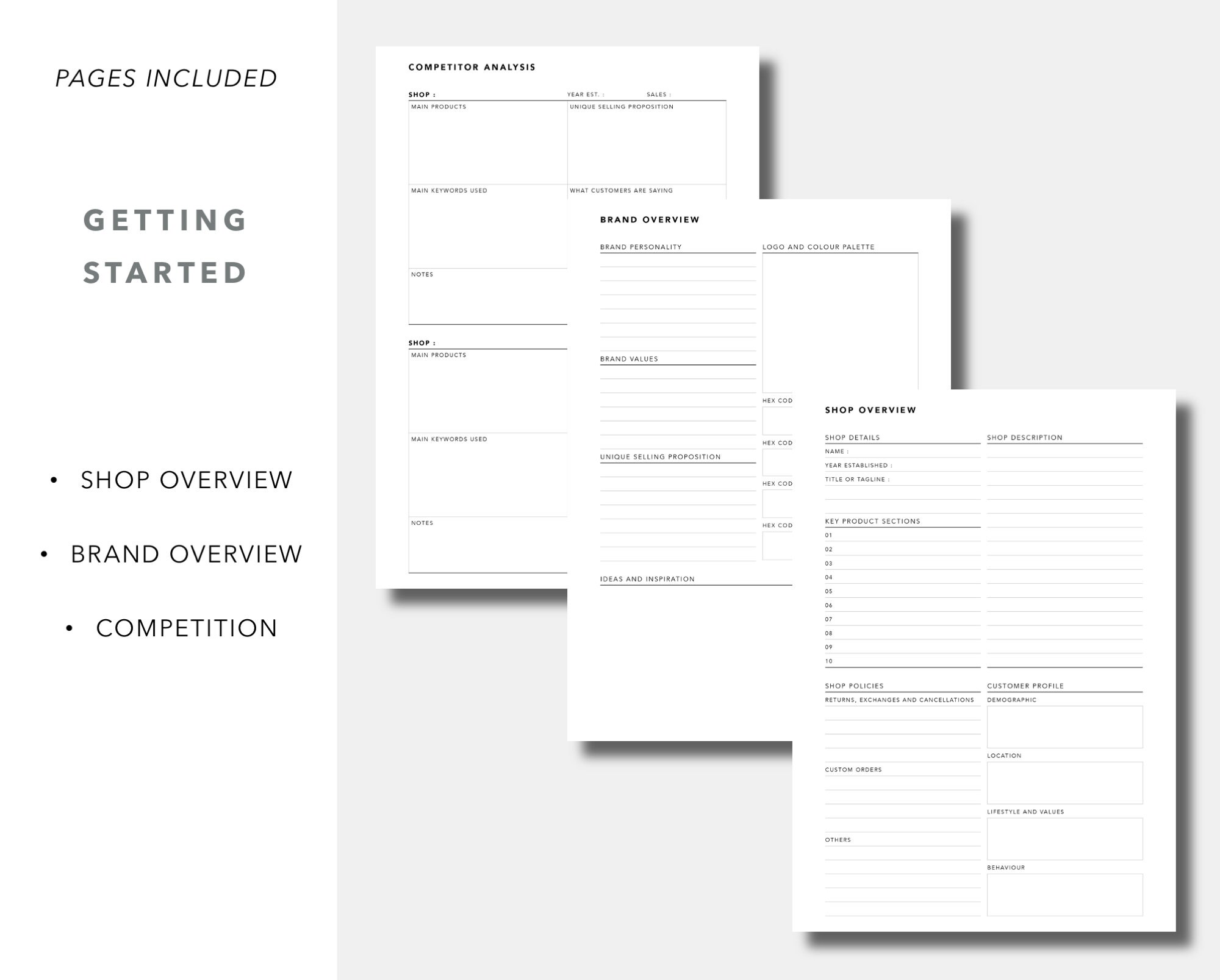 Etsy Shop Planner Printable for Etsy Shop Owners and Sellers Etsy UK