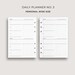Daily Planner No. 3 Personal Wide Size Printable Daily - Etsy