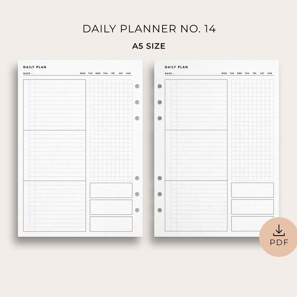 Printable Daily Planner - Etsy