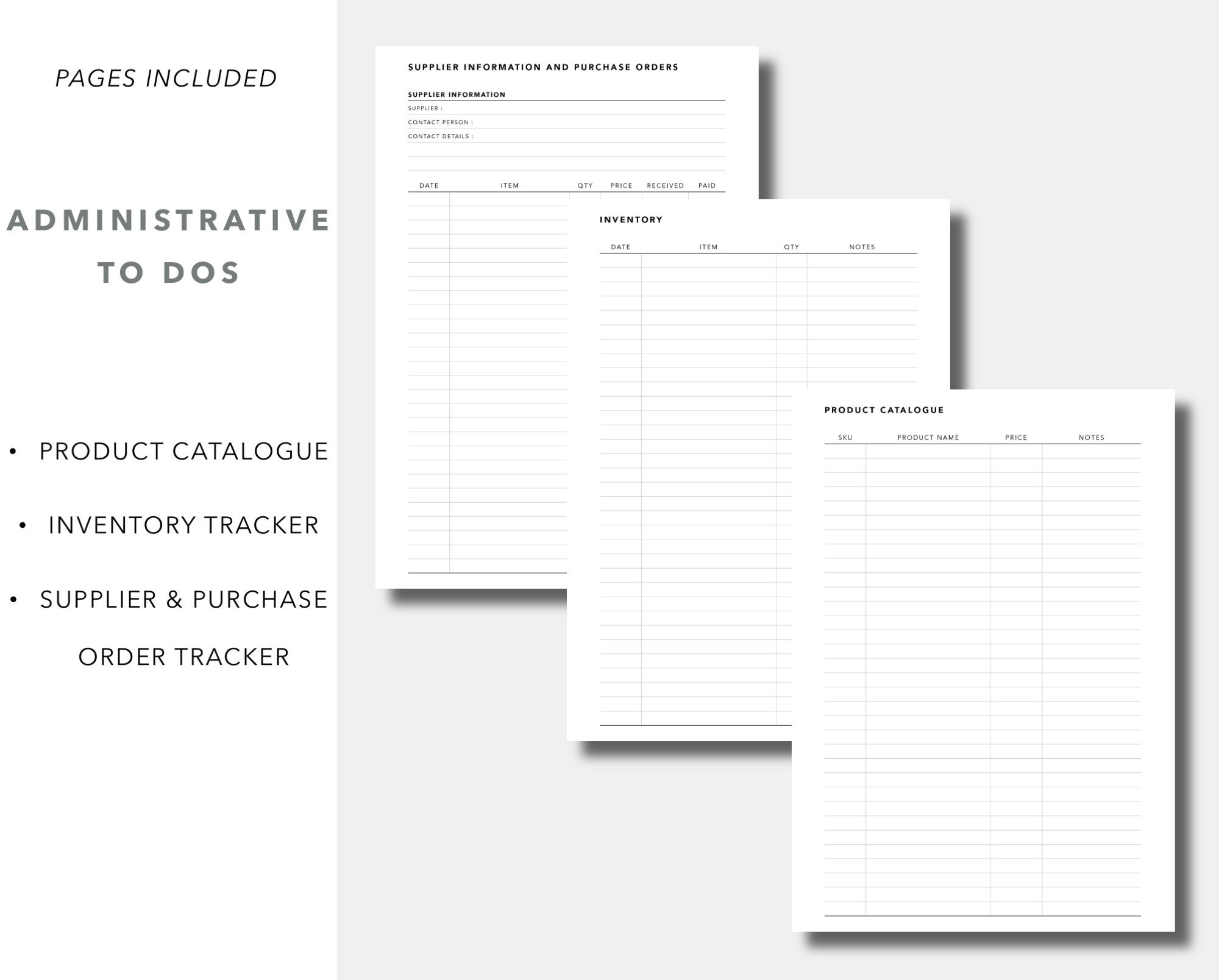 Etsy Shop Planner Printable for Etsy Shop Owners and Sellers Etsy