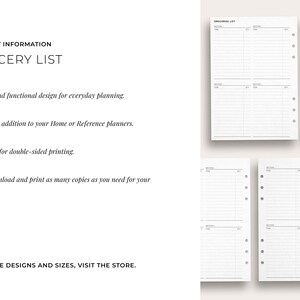 Printable Grocery List Template, Personal Size Master Grocery List for ...