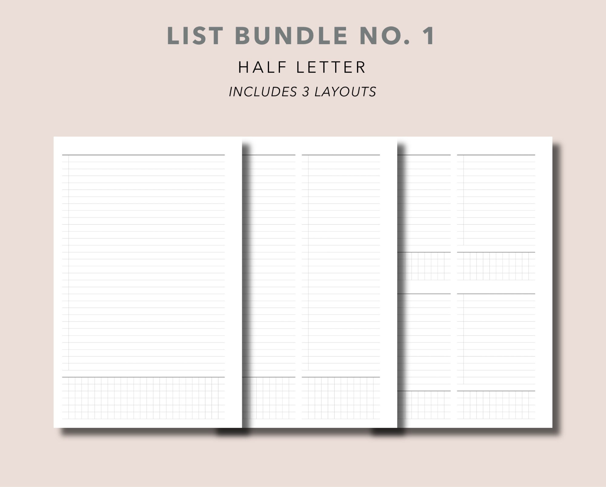 Paper Task Tracker Planner Inserts Junior Half Letter Size Discbound