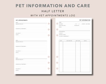 Pet Record Sheet Etsy Pet Record Sheet Etsy