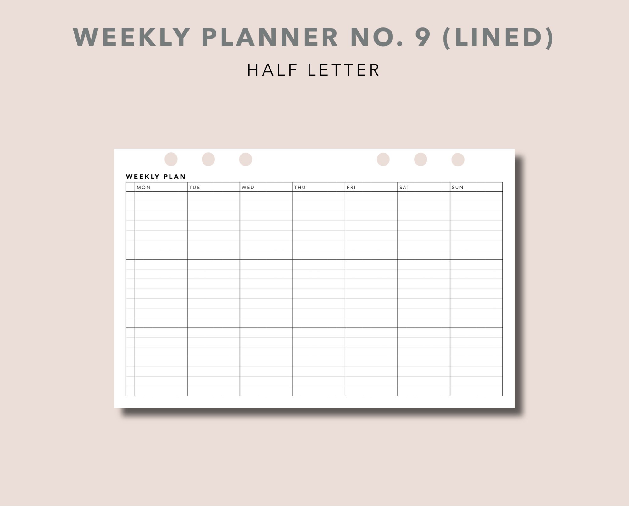 Paper &amp; Party Supplies Weekly Planner No Junior Discbound Printable ...