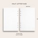 Weekly Planner No. 12, Half Letter Size Printable Minimal Weekly Agenda ...