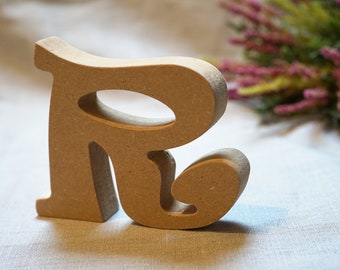 Drei oder mehr Buchstaben zum hinstellen, 7 cm, Holz
