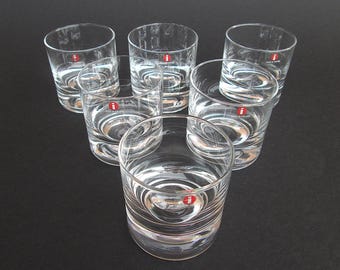 Vintage Iittala Full Moon Glasses - Set of 6 Oiva Toikka Finnish Design