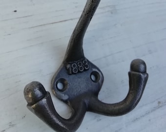 ChromeHardware | Hand Forged Cast Iron 1883 Antique Coat Hook