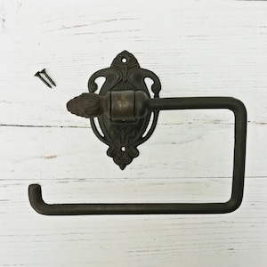 Porta rotolo di carta igienica ACORN Finale singolo in ferro antico 170 mm Decorazione rustica/vintage, Decorazione per il bagno, Porta rotolo di carta igienica