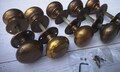 Cottage Door Knob Handle Hollow Natural antique aged Brass 55mm Antique Old Period Traditional Brass & Mortice Rim Lock Handles Sold as Pair