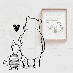 Als er ooit een dag komt... Winnie de Poeh Quote, INSTANT DOWNLOAD, Geboorte, Doop, Kwekerij Cadeau, Kwekerij Decor, Poeh Classic Vintage