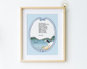 Those who don't believe in magic will never find it, Roald Dahl Quote Print