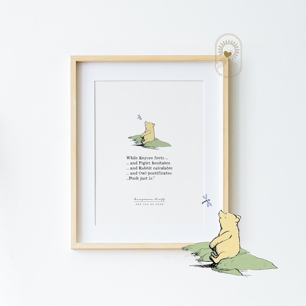 While Eeyore frets...Pooh just is, Eckhart Tolle, Tao of Pooh, Benjamin Hoff, The Power of Now