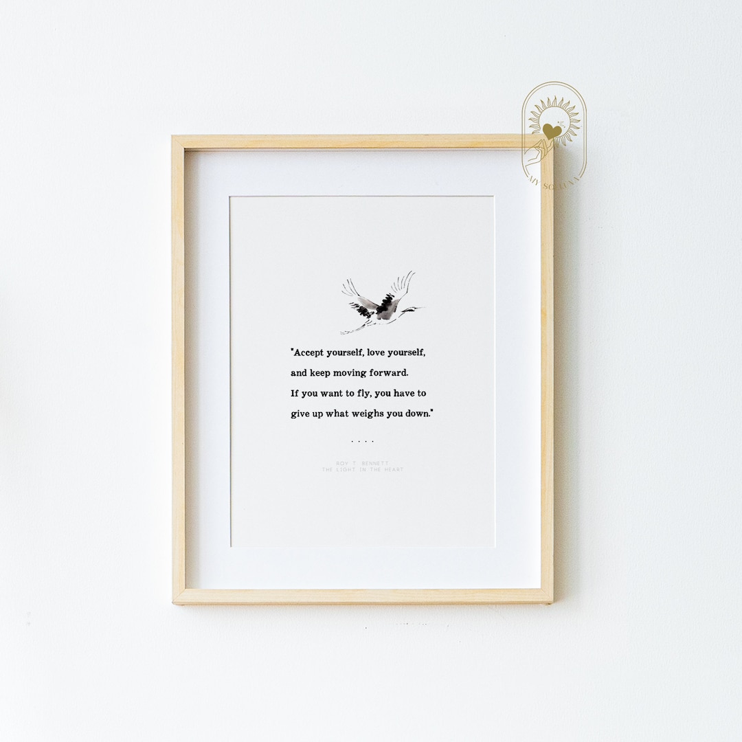 Roy T. Bennett Quote, Motivational Wall Art, "if You Want to Fly ...