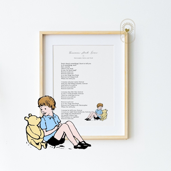 Forever And Ever Winnie The Pooh Lyrics Forever and Ever - Etsy