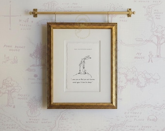 The Velveteen Rabbit Quote Print, once you are Real you can’t become unreal again