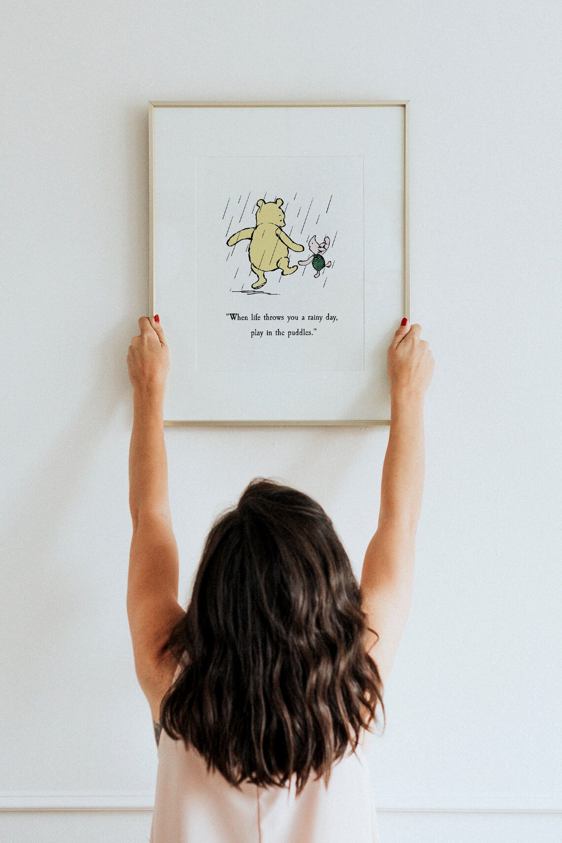 When Life Throws You a Rainy Day..winnie the Pooh Quote Etsy