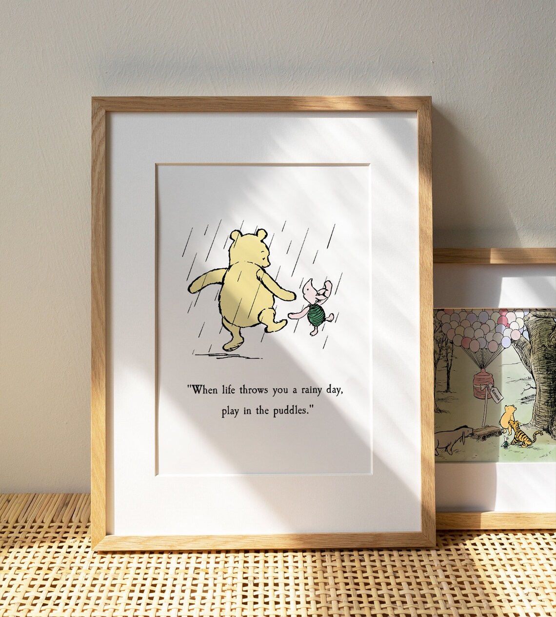 When Life Throws You a Rainy Day..winnie the Pooh Quote Etsy