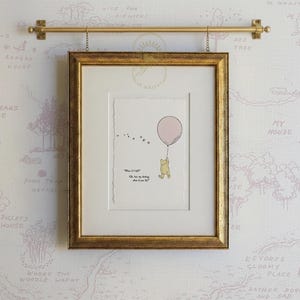 Winnie the Pooh Quote Print, What if I fall? Pink Balloon, (Digital Download)