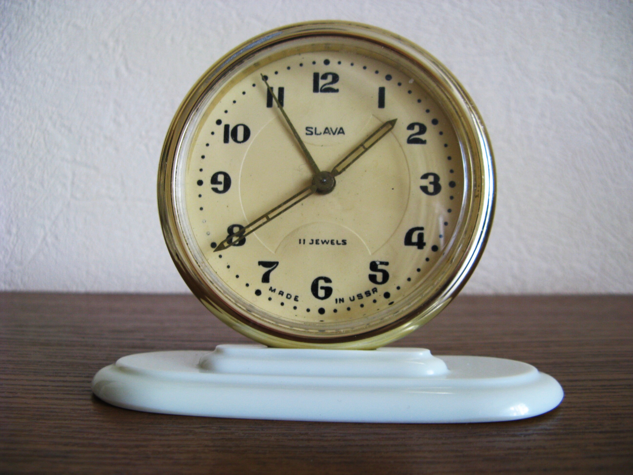 Soviet alarm clock Slava Vintage table clock Antique wind up Etsy