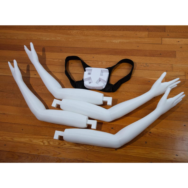Four Arm Set Back Mounted Costume Arms Cosplay Hindu God Event Party ...