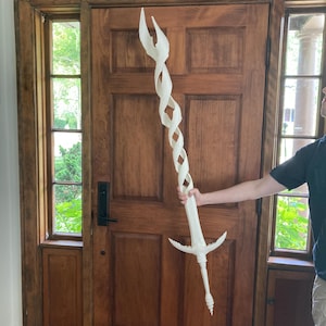 Huge Twisted Fantasy Sword Ornate Cosplay Prop Massive Greatsword Replica Magic
