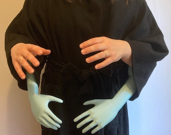 Blue Witch Prosthetic Arms Costume Prop Cosplay Custom Sized 3D Printed Full Straps