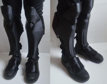 Sci-Fi Soldier Space Marine Superhero Leg Armor with Straps Cosplay Costume