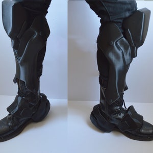 Tech Soldier Leg Armor Greaves Costume Cosplay Prop 3D Printed Cyberpunk