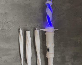 Magic Light Up LED-Stab Hexe-Zauberer Fee Cosplay Kostüm Prop Zauberstab Skala in voller Größe Videospiel