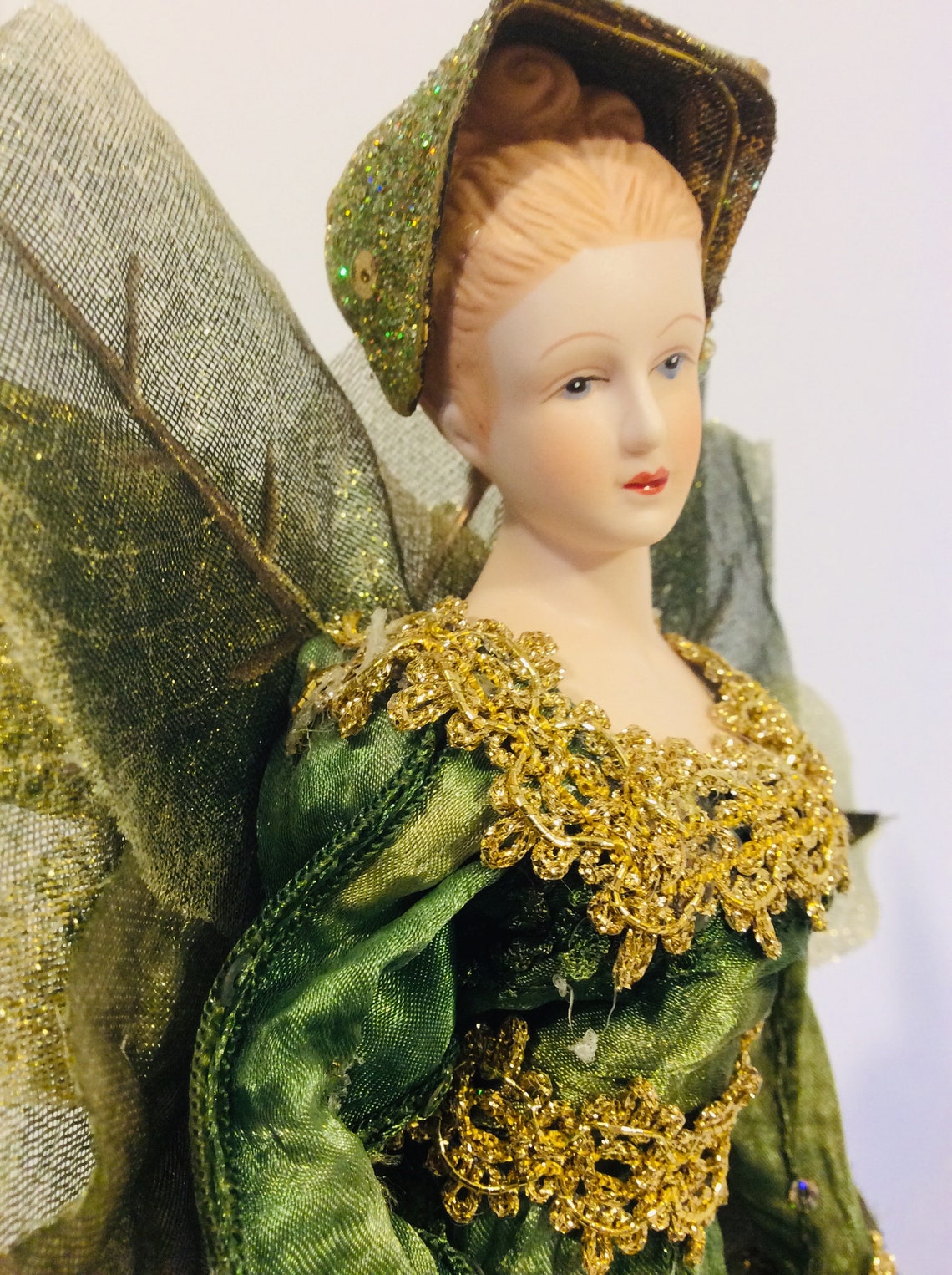 Ethereal Green Angel Tree Topper. Etsy