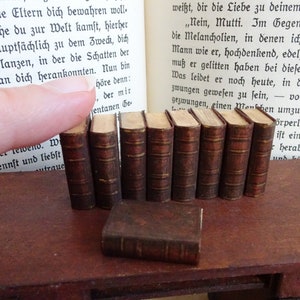 Miniature old book, encyclopedia, dictionary, miniature library 1:12scale