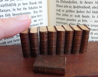 Miniature old book, encyclopedia, dictionary, miniature library 1:12scale