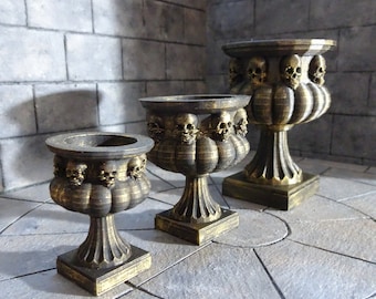 Miniature cemetery urn, haunted dollhouse, Halloween, horror scene, 1:12 scale