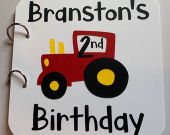 Tractor Birthday Decor, Kids Guest Book, Happy Birthday Guest Book, Tractor Birthday, Tractor Birthday Banner, Tractor Birthday Decorations