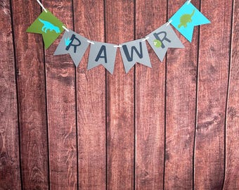 Dinosaur Birthday Party, Rawr Banner