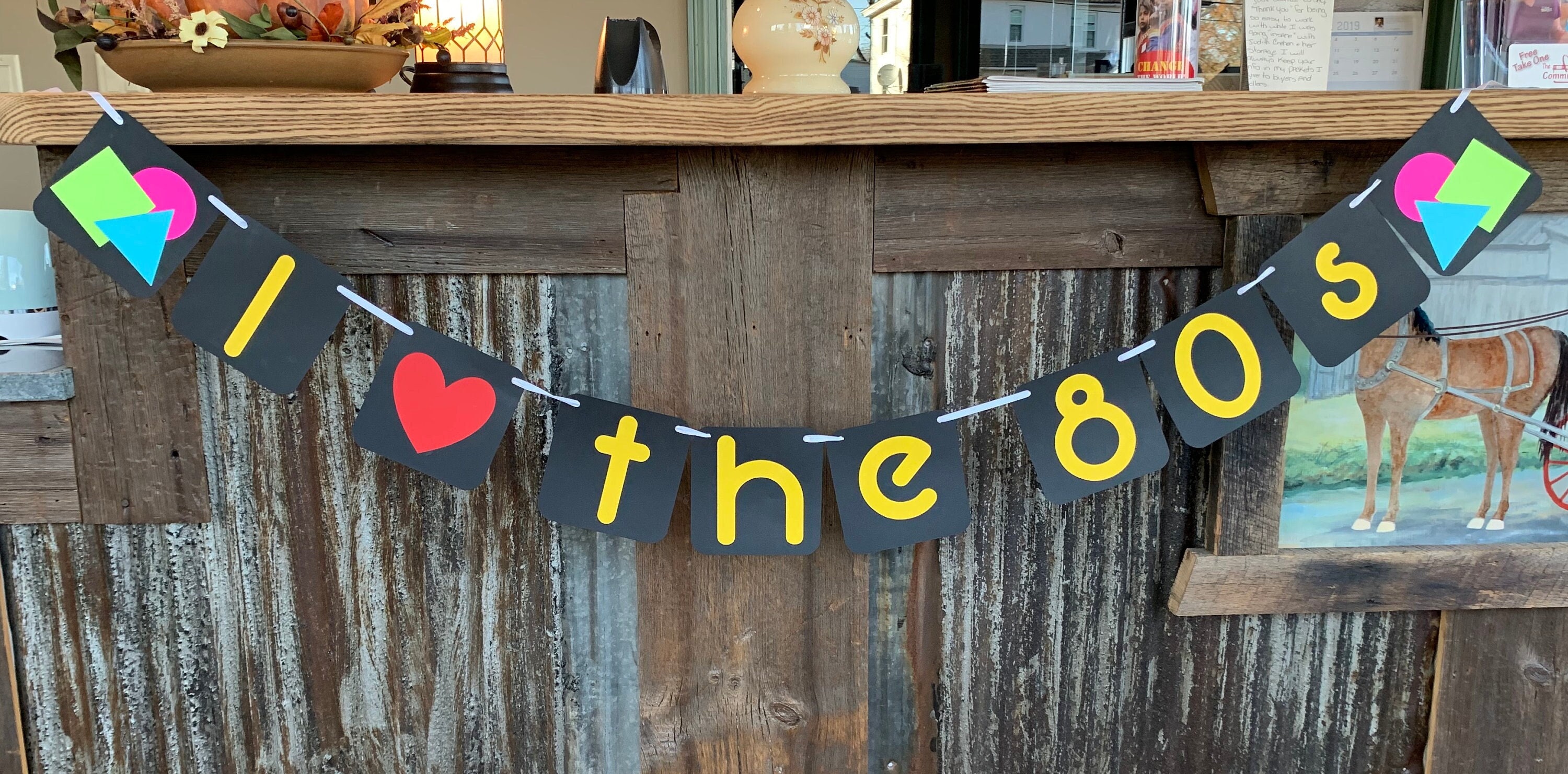 80s Banner 80s Party 80s Party Decorations 80s Theme Party I love the 80s 80s Theme Centerpieces 80s Party Decor 80s Party