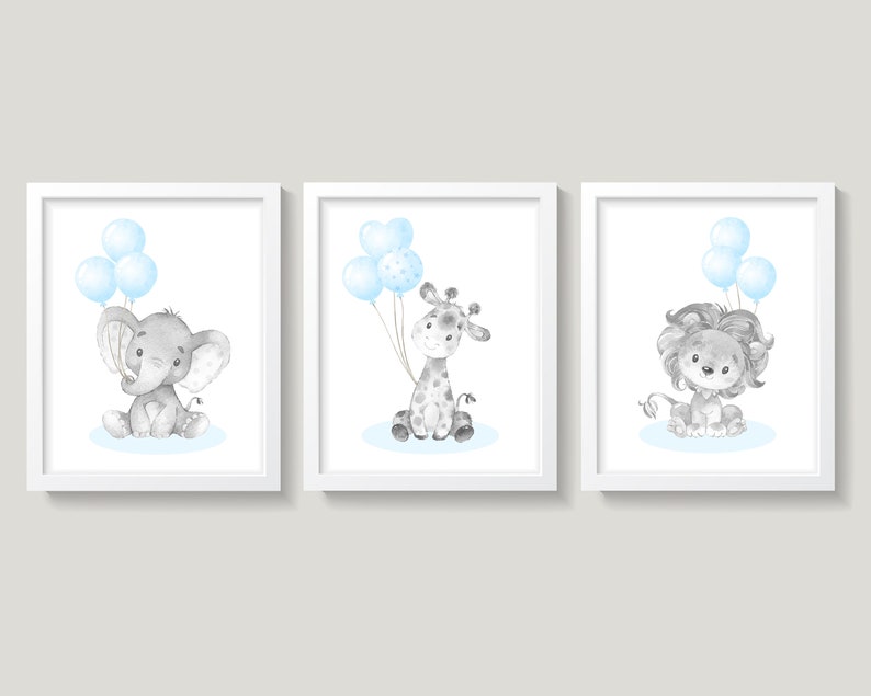 Baby Nursery Wall Decor Safari Jungle Animal Nursery Room Etsy