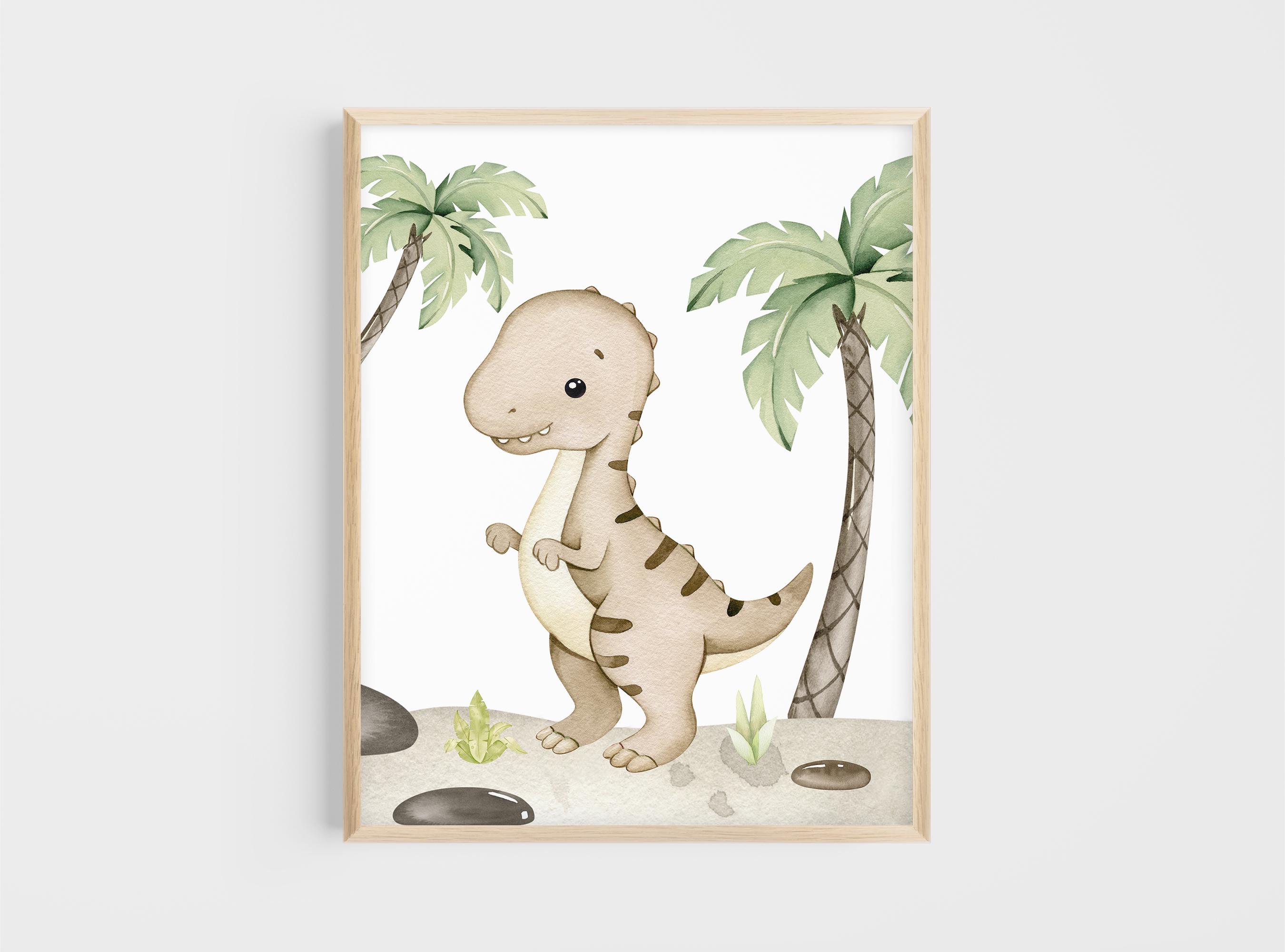 Dinosaur Nursery Wall Decor, Dinosaur Nursery Art Prints, Baby Boy ...