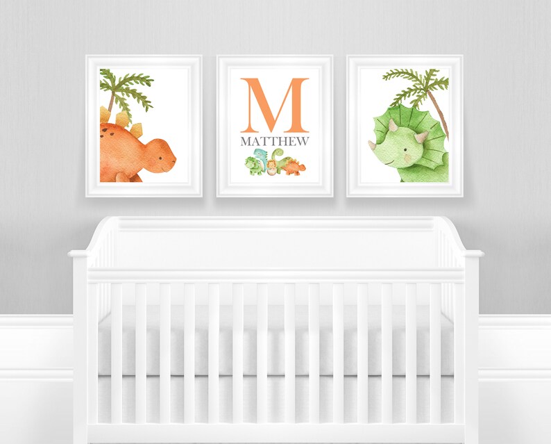 Dinosaur Nursery Wall Decor Dinosaur Nursery Wall Art Etsy