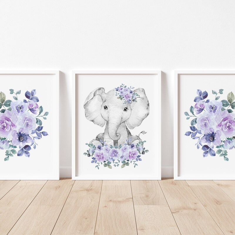 Elephant Nursery Art - Etsy