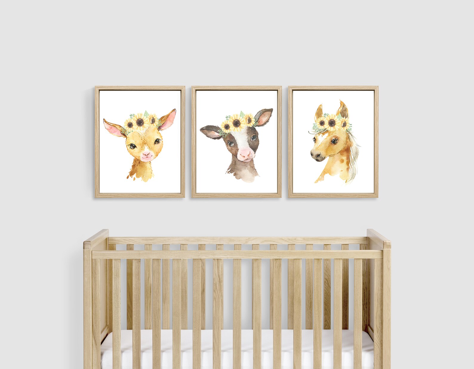 Farm Animals Nursery Wall Decor Farm Animals Wall Art Cow Etsy
