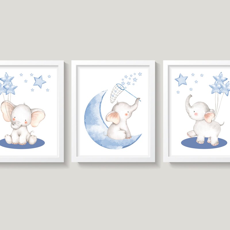 Elephant Nursery Art - Etsy
