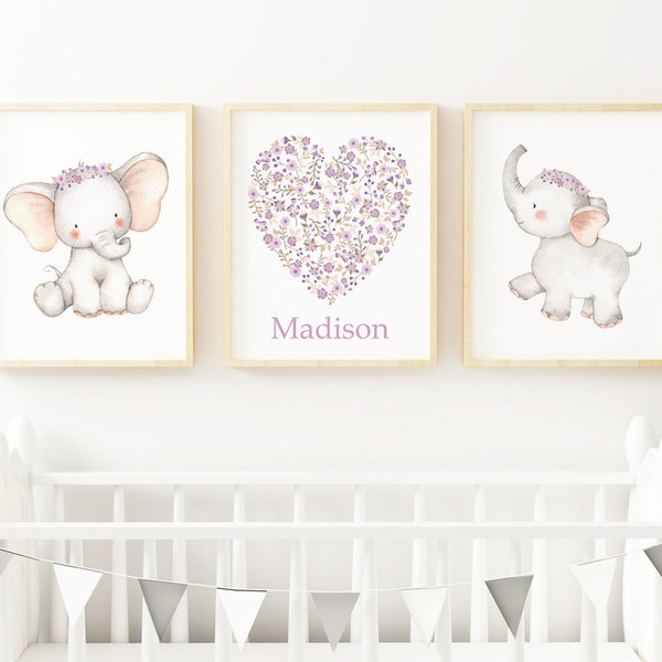 Elephant Nursery Art - Etsy