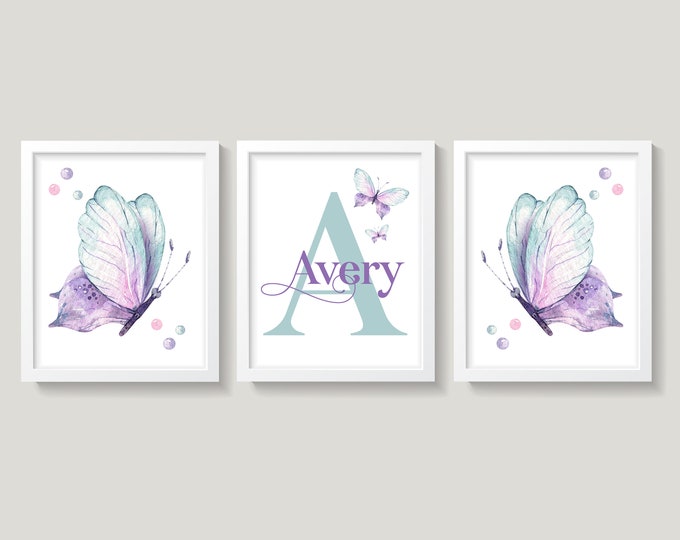 Butterfly Nursery Wall Art Butterflies Nursery Wall Decor Etsy