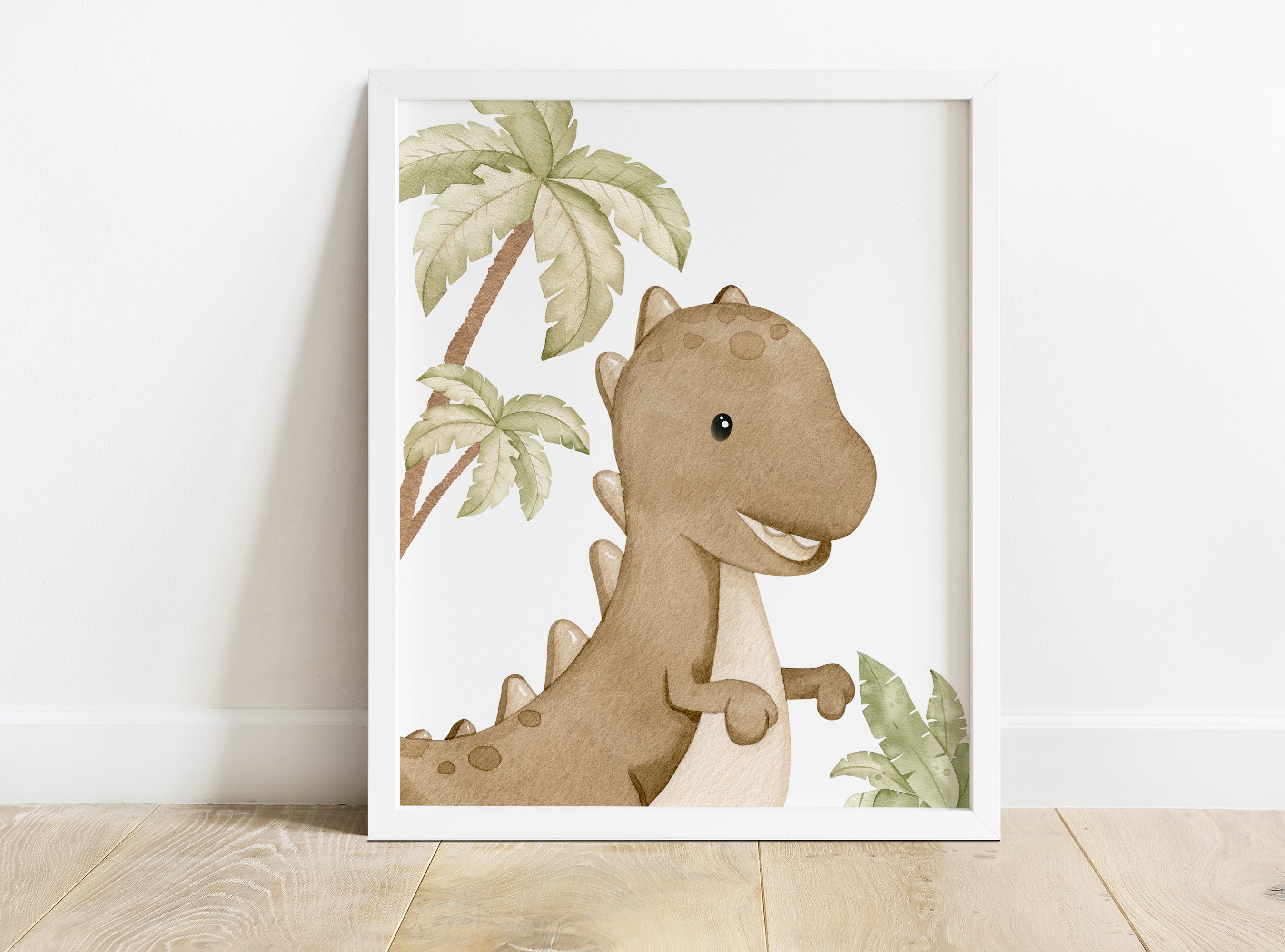 Dinosaur Nursery Wall Decor Dinosaur Nursery Art Neutral Etsy