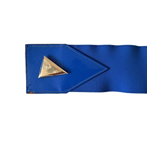 Blue High Waist Triangle Vintage Belt - image 2